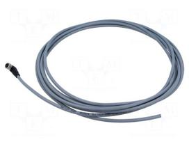Cable: for sensors | PIN: 3 | M8 female | angled | 5m | plug | 60VDC | 60VAC