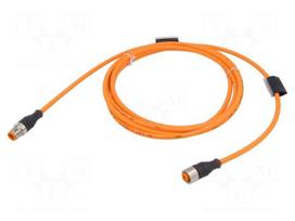 Cable: for sensors | M12 | PIN: 4 | 3m | plug | 230VDC | 230VAC | 4A | Cores: 4