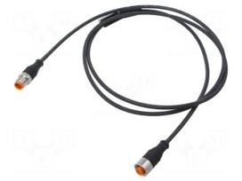 Cable: for sensors | M12 | PIN: 3,4 | 1.5m | plug | 230VDC | 230VAC | 4A