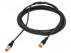 Cable: for sensors | M12 | PIN: 4 | 6m | plug | 230VDC | 230VAC | 4A | Cores: 4