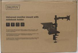 SALE OUT. DIGITUS Universal Monitor Mount with Notebook Holder | Digitus Desk Mount | DA-90436 | Tilt