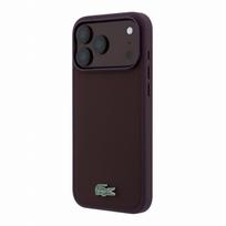 Lacoste PVC Iconic Petit Pique Metal Logo MagSafe Case for iPhone 18 Pro Max / Burgundy