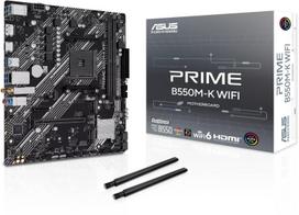 ASUS PRIME B550M-K WIFI B550 AM4 Micro-ATX WiFi 6 DDR4 PCIe 4.0 Dual M.2 Motherboard