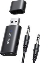 Kitas kompiuterio priedas Ugreen  Ugreen transmitter transmitter / receiver Bluetooth 5.0 wireless audio adapter 3.5 mm mini jack black (CM523 60300)