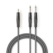 Kabelis iLike  Stereo audio kabelis  2x 6 35 mm arejais - 3 5 mm arejais  1 5 m  Peleks
