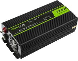 Automobilių priedai Green cell  Green Cell  Registered  Voltage Car Inverter 24V to 230V  1000W Full Sine Wave