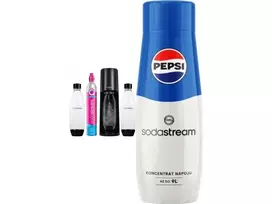 „Sodastream Terra“ gazuotuvas + 2 buteliai + dujos (juodos spalvos) + „Pepsi“ sirupas