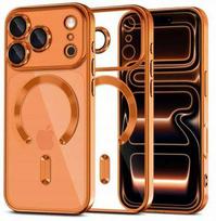 Knygos tipo dėklas dėklai Tech-Protect  MagFlex MagSafe iPhone 17 Pro Max Shiny Cosmic Orange