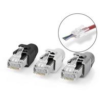 Kitas produktas NEDIS  RJ45 caurvadu savienotajs CAT7 FTP vienvadigo/daudzvadigo kabelu savienosanai (10 gab.) CCBW89390GY (5412810336388)
