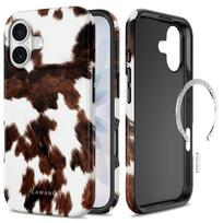 Tech-Protect Lamano MagSafe case for iPhone 17 - brown and white
