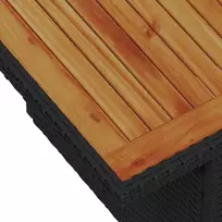 Sodo Sofų Rinkinys 7 vnt. 6 vietos Juoda ir mėlyna