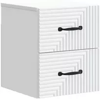 Sieninis naktinis staliukas 2 vnt. Balta 34,5 x 33 x 40 cm
