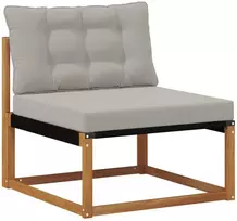 Lauko sofos komplektas 3 vnt. Natūrali ir šviesiai pilka