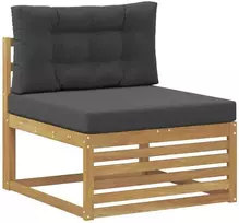 Lauko sofos komplektas 7 vnt. 6 vietos Balta ir antracito