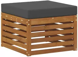 Lauko sofos komplektas 7 vnt. 6 vietos Natūralus ir antracitas