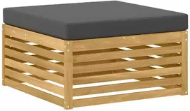 Lauko sofos komplektas 6 vnt. 4 vietos Balta ir antracito