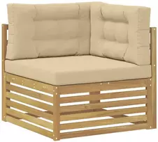 Lauko sofos komplektas 8 vnt. 7 vietos Balta ir kreminė