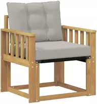 Lauko sofa Kietasis akacijos medis ir Textilene Balta