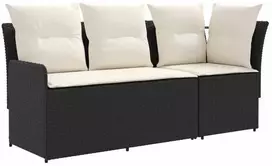 2 vnt. Sofa su porankiais su kampine sofa PE ratanas