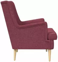 Fotelis Krėslas Vyno raudona Audinys