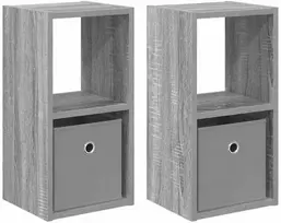 Naktinis staliukas 2 vnt. Pilka Sonoma 25,5 x 22 x 49,5 cm
