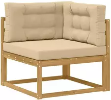 Lauko kampinė sofa Poliesteris Balinta ir smėlio