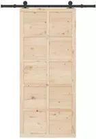 Slankios durys 80 x 208 cm Pušies medienos masyvas Natūrali