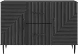 Kabalas su stalčių Juoda 89 x 34,5 x 60 cm Apdirbta mediena
