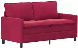 Sofa Sofos komplektas 2 vnt. Vyno raudona Aksomas