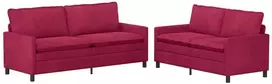 Sofa Sofos komplektas 2 vnt. Vyno raudona Aksomas