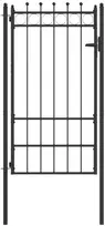 Tvora vartai TILBURG 100 x 175 cm Užrakintas Metalas Juoda