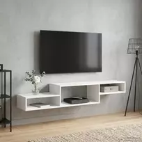 Sieninis televizoriaus stovas Sieninis Balta 150 x 28 x 26 cm
