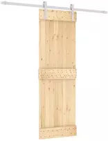 Slankios durys 70 x 210 cm Natūrali ir Balta