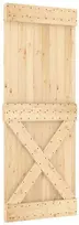 Slankios durys 80 x 210 cm Natūrali ir juoda