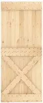 Slankios durys 80 x 210 cm Natūrali ir juoda
