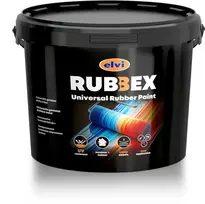 Akriliniai gumos pagrindo dažai Rubbex, tamsiai ruda sp., 3.5kg