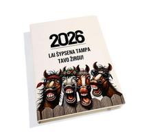 Balta užrašų knygutė 2026 lai šypsena tampa tavo žirgu 1 vnt, balta