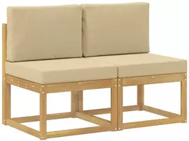 Lauko Vidurinis Sofa 2 vnt. 2 vietos Kietos akacijos mediena