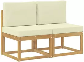 Lauko Vidurinis Sofa 2 vnt. 2 vietos Kietos akacijos mediena
