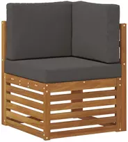 Lauko sofos komplektas 6 vnt. 6 vietos Natūralus ir antracitas