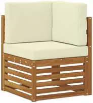Lauko sofos komplektas 10 vnt. 9 vietos Natūralus ir grietinėlė