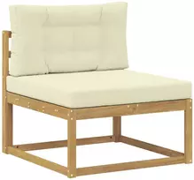 Lauko sofos komplektas 6 vnt. Balta ir kreminė Poliesteris