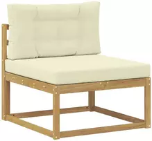 Lauko baldų komplektas Lauko sofos komplektas 6 vnt. 8 vietos Balta ir kreminė