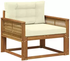 Lauko Vidurinis Sofa Kietos akacijos mediena Natūrali