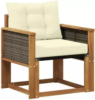 Lauko Vidurinis Sofa Kietasis akacijos medis ir Textilene