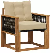 Lauko Vidurinis Sofa Kietasis akacijos medis ir Textilene