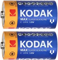 Baterie Kodak MAX šarminės KC-2 LR14 baterijos, 2 vnt.