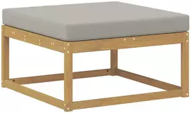 Lauko sofos komplektas 7 vnt. 6 vietos Balta ir šviesiai pilka