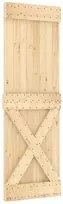 Slankios durys NARVIK Natūrali ir juoda 70 x 210 cm (152,5 cm)