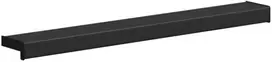 Langų palangė Juoda su medienos tekstūra 60 x 10 x 4,5 cm PVC